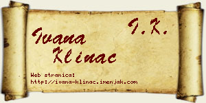 Ivana Klinac vizit kartica